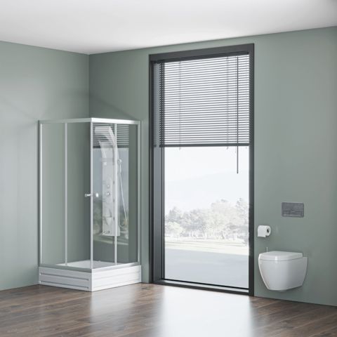 Kvadrat duşaltlıq üstü duş kabin Kabinex KL 653 100×100×180 sm — Bakı