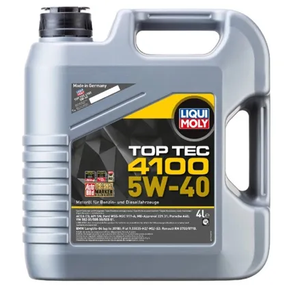 Avtomobil mühərrik yağı Liqui Moly Top Tec 4100 5W-40 4 L (2195/7547) — Bakı