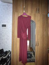 Qadın uzun paltar - Rəng: tünd bordo/şərab rəngi - Model: uzun — Aynur