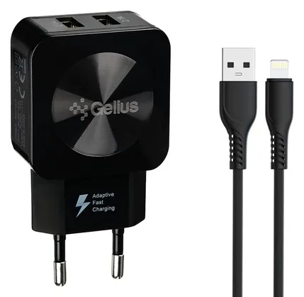 Adapter Gelius Ultra Prime 2.1A GU-HC02 Black — Ağıllı ev