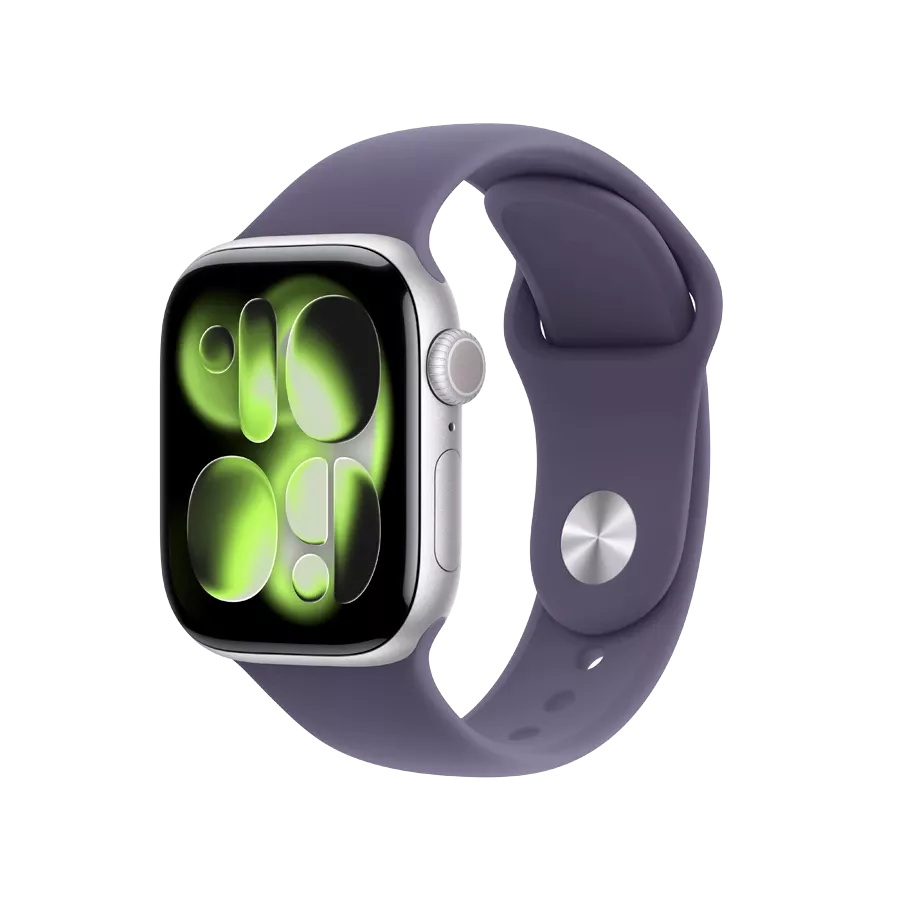 Smart saat Apple Watch Series 11 GPS 42mm Silver Aluminium Case with Purple Fog Sport Band - S/M (MEU64ET/A) — Смарт часы и браслеты