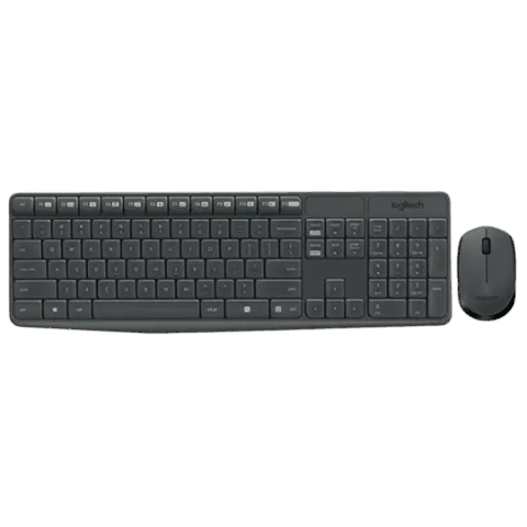 Logitech MK235 Wireless Keyboard+Mouse Black — Bakı
