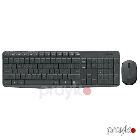 Logitech MK235 Wireless Keyboard+Mouse Black — Bakı