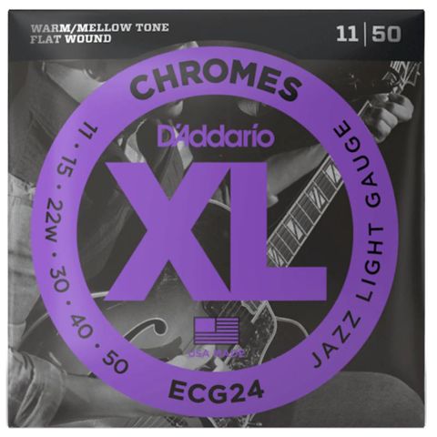 D-Addario ECG24 XL Chromes Flatwound 11-50 Jazz Light — Bakı