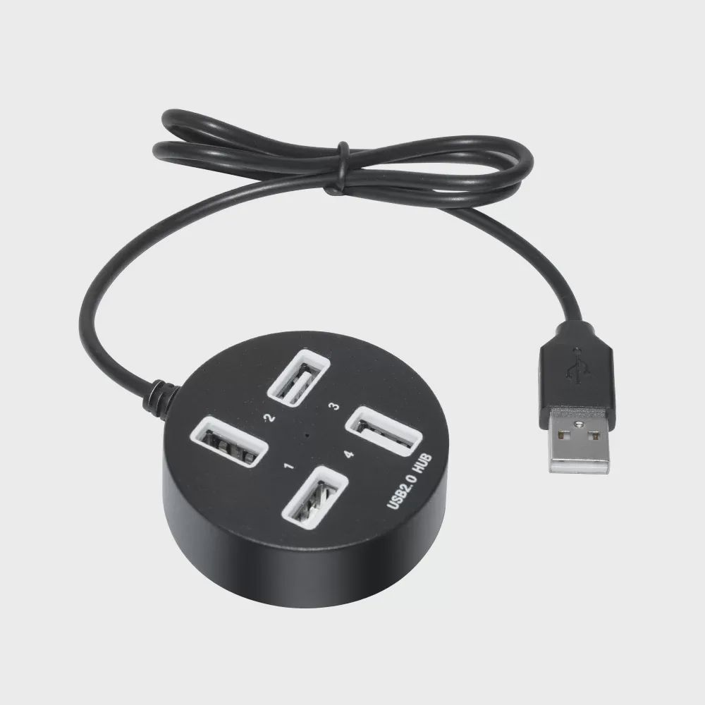 Hub cırcular 4 port USB 2.0 black (P-1703) — Digər, Bakı