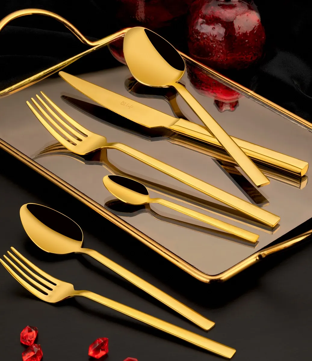 Çəngəl bıçaq dəsti Oz Life Hüma Gold 89 parça — Bakı