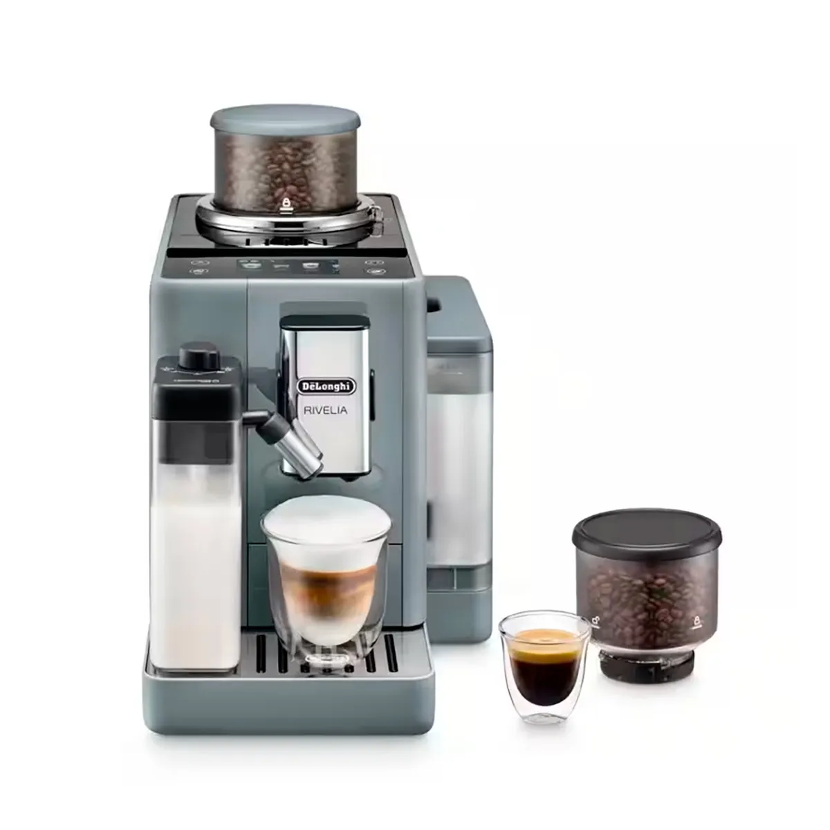 Qəhvə maşını DeLonghi Rivelia Pebble Grey, EXAM440.55.G (0132215475) — Kofe maşınları və kofe aparatları