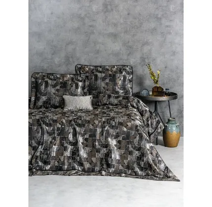 Yataq örtüyü dəsti Cotton Box Milan Smart, İki nəfərlik, Kahve (8680108069561) — Bakı