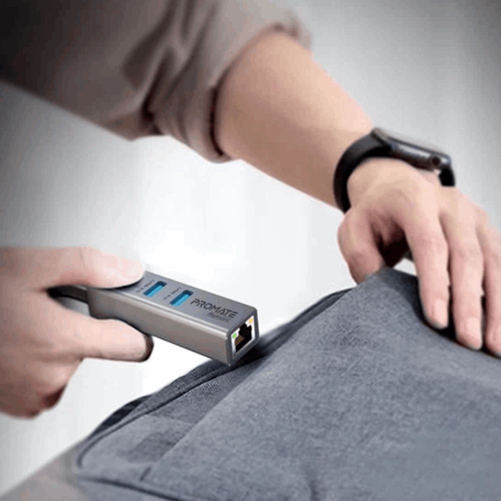 USB Hub Promate USB Type-C Gıgahub-c Grey — Kompüterlər və noutbuklar, Bakı (2)