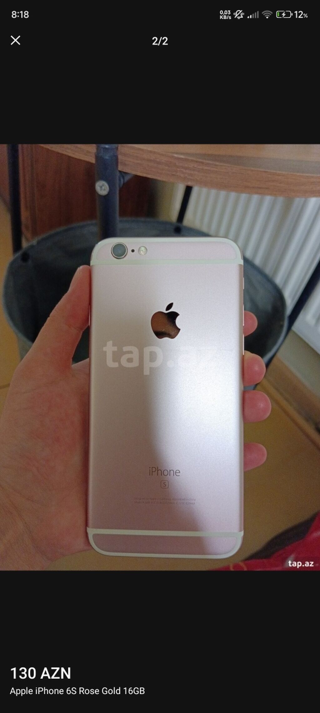 IPhone 6s, 16 GB, Rose Gold, Barmaq izi — Apple iPhone, Bakı (2)