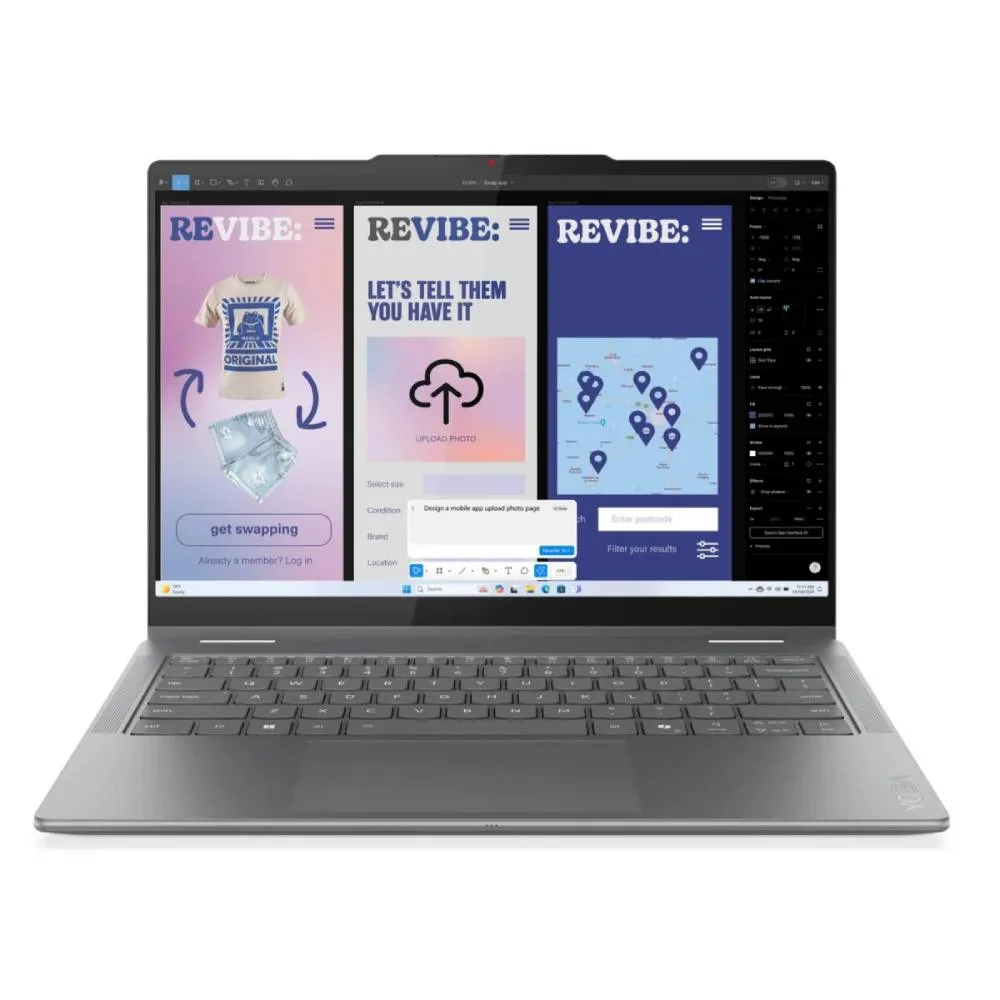 Notbuk Lenovo Yoga 7 2-in‑1 14ILL10 14" OLED Touch (Intel Core Ultra 7 256V, 16 GB RAM, 1 TB SSD, FreeDOS, Grey) - 83JQ003FRK — Bakı