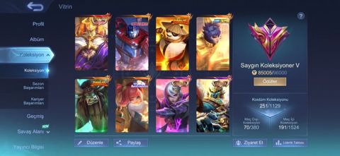 Mobil Legends: Bang Bang hesabı – zəngin skin kolleksiyası və yüksək — Mingəçevir