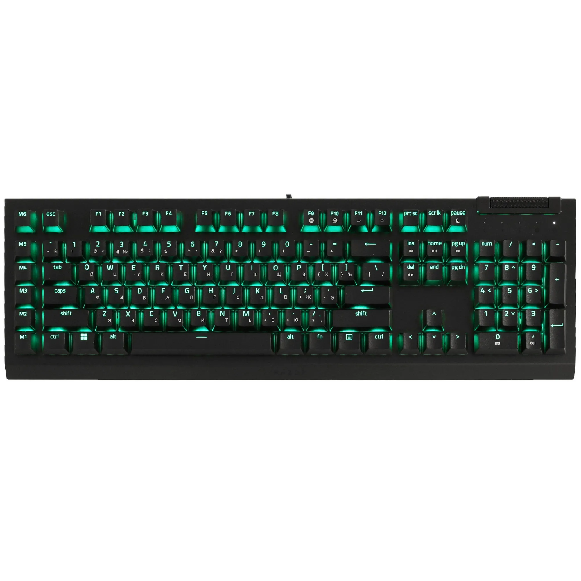 Oyun üçün simli klaviatura Razer BlackWidow V4 X 110key, Green Switch, Usb-a, En/ru, RGB, Black (RZ03-04700800-R3R1)