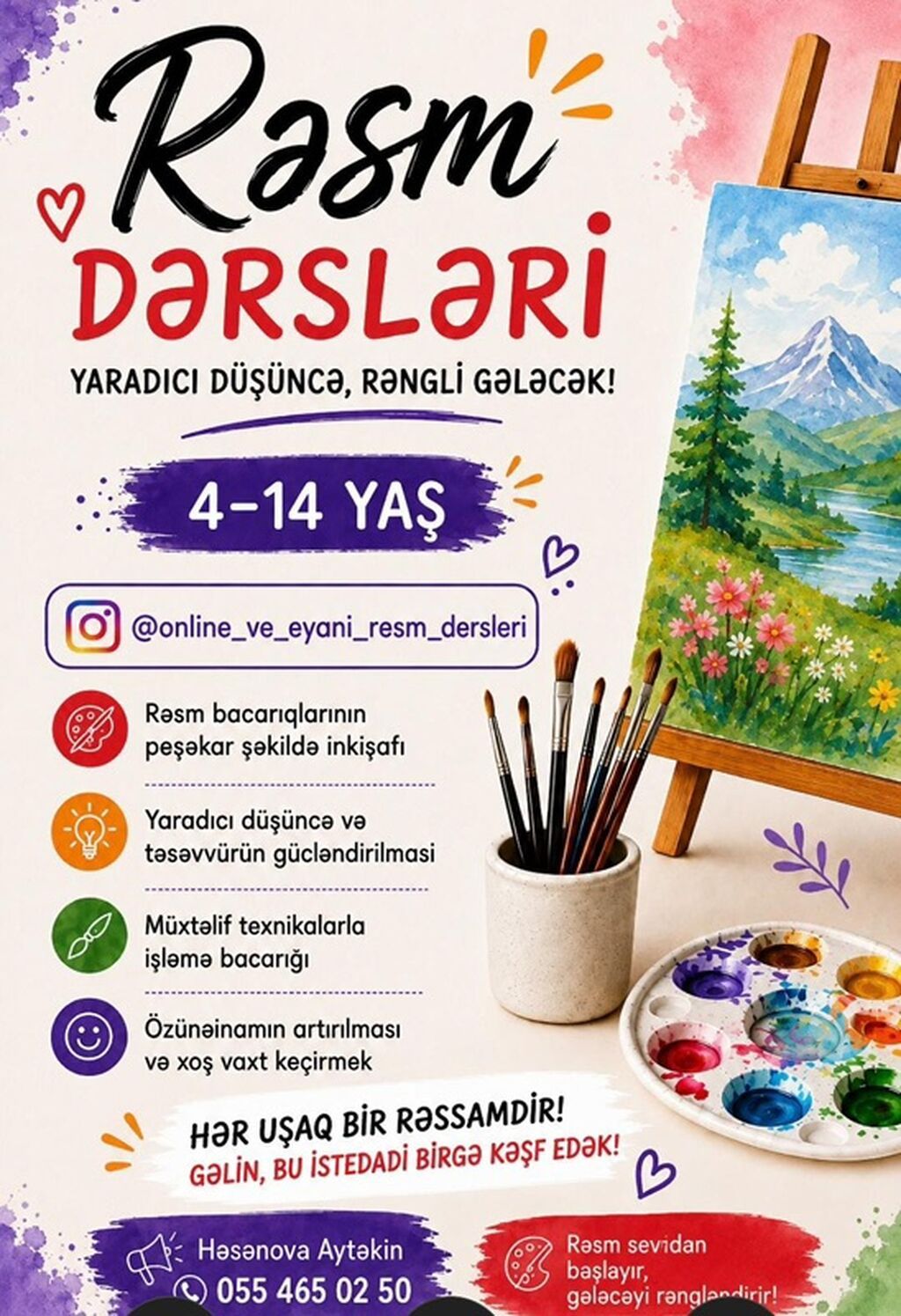 Onlayn Rəsm Dili Dərsləri Rəsm çəkməyə marağın var? — Təlim, kurslar, Ucar
