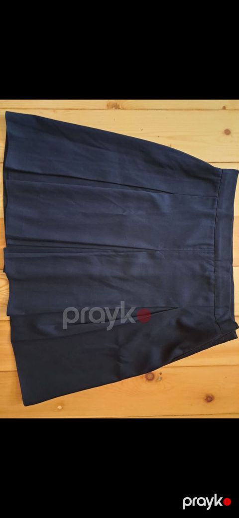 Tünd göy rəngli ətək - Model: qələm-kəsim ilə qırçınlı (qatlı) dizayn — Sumqayıt