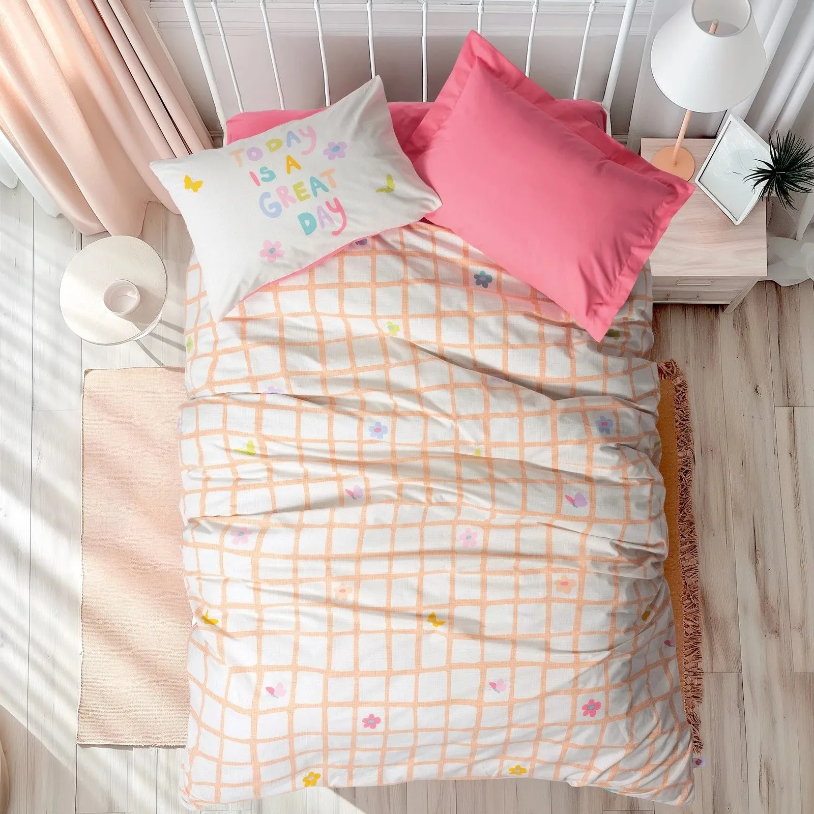 Yataq dəsti Cotton Box Jours Pink Tək nəfərlik — Товары