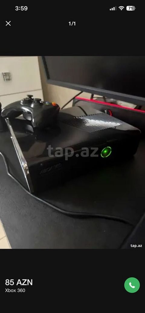 Xbox 360 oyun konsolu yaxşı vaziyatdadir prablemi yoxdu rahat işlayir — Gəncə