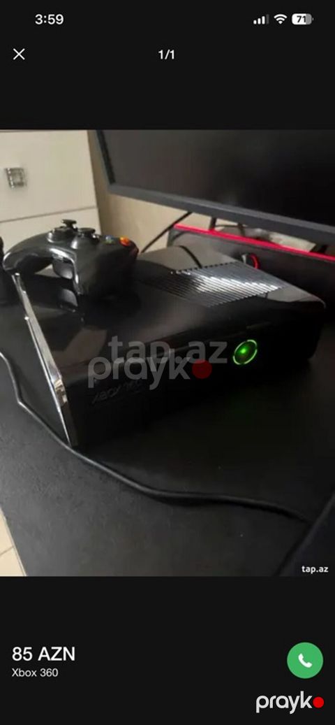 Xbox 360 oyun konsolu yaxşı vaziyatdadir prablemi yoxdu rahat işlayir — Gəncə
