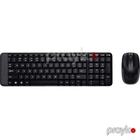 Logitech MK220 Wireless Keyboard+Mouse Black — Bakı