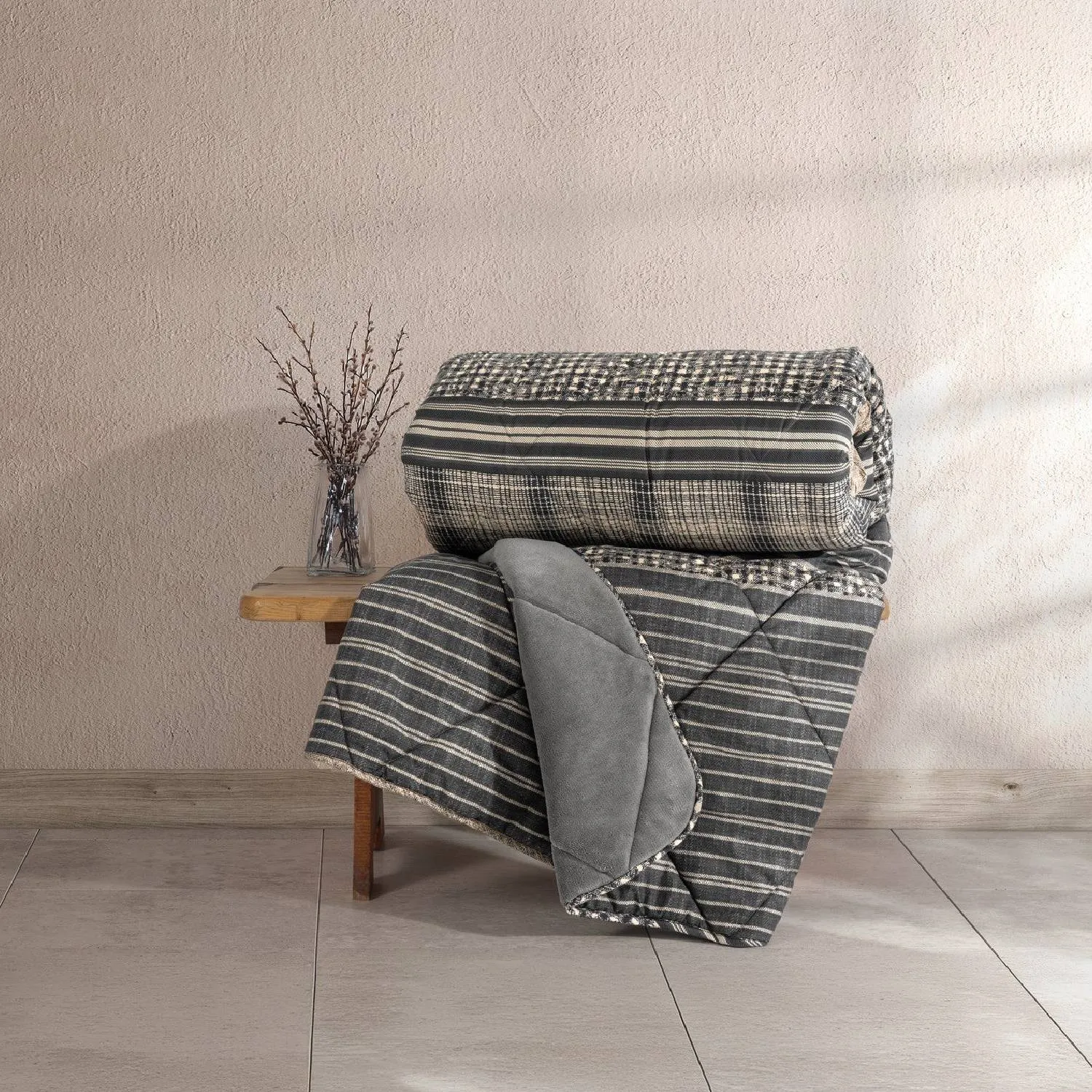 Yorğan Cotton Box Velvet Timbre Antrasit Tək nəfərlik 155x215 sm (8680108077580) — Bakı