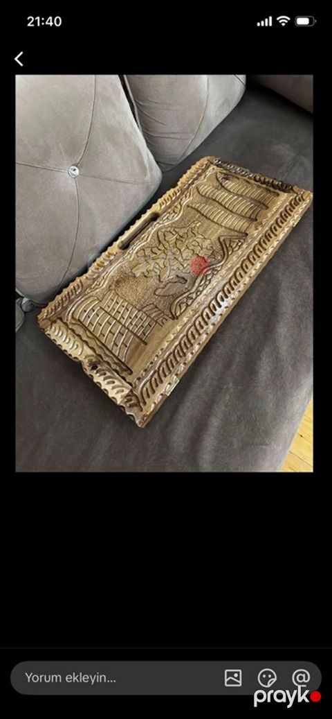 Əl işı oyma nərd dəsti - Material: Qoz ağac (təbii ağac teksturası — Xırdalan