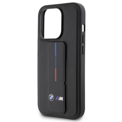 Qoruyucu örtük BMW Leather Gripstand iPhone 15 Pro Black BMHCP15L22GSLK — Bakı