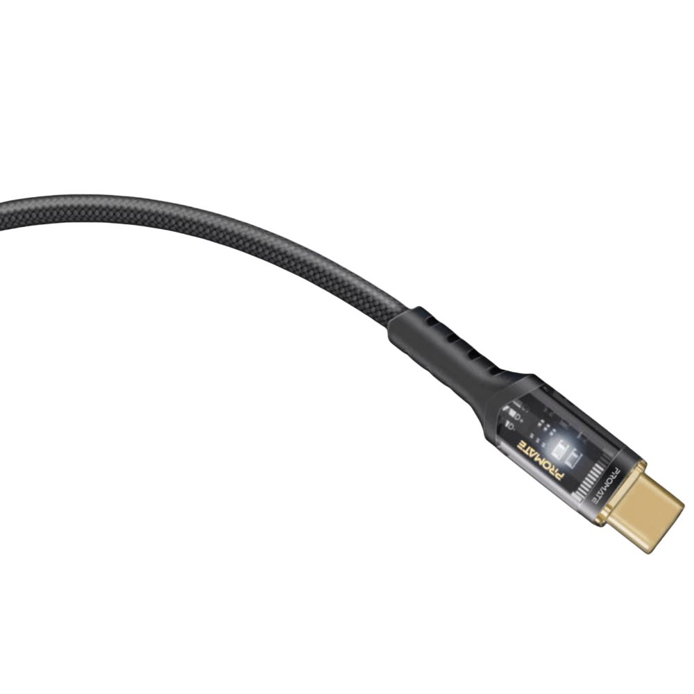 Naqil Promate USB Type-C to USB Type-C LUCIDLINE-CC200 Black — Mallar, Bakı (2)