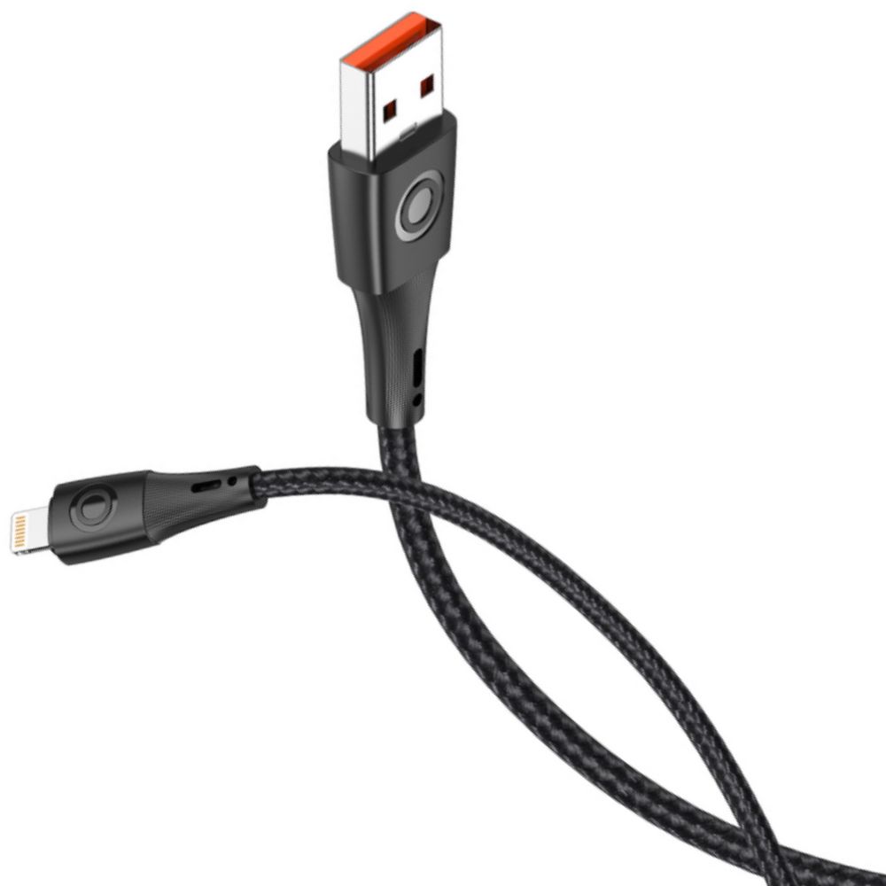 Naqil Euroacs EU-Y12 Braid USB Type-A to Lightning 1 m ACHRKA440430 Black — Mallar, Bakı (3)