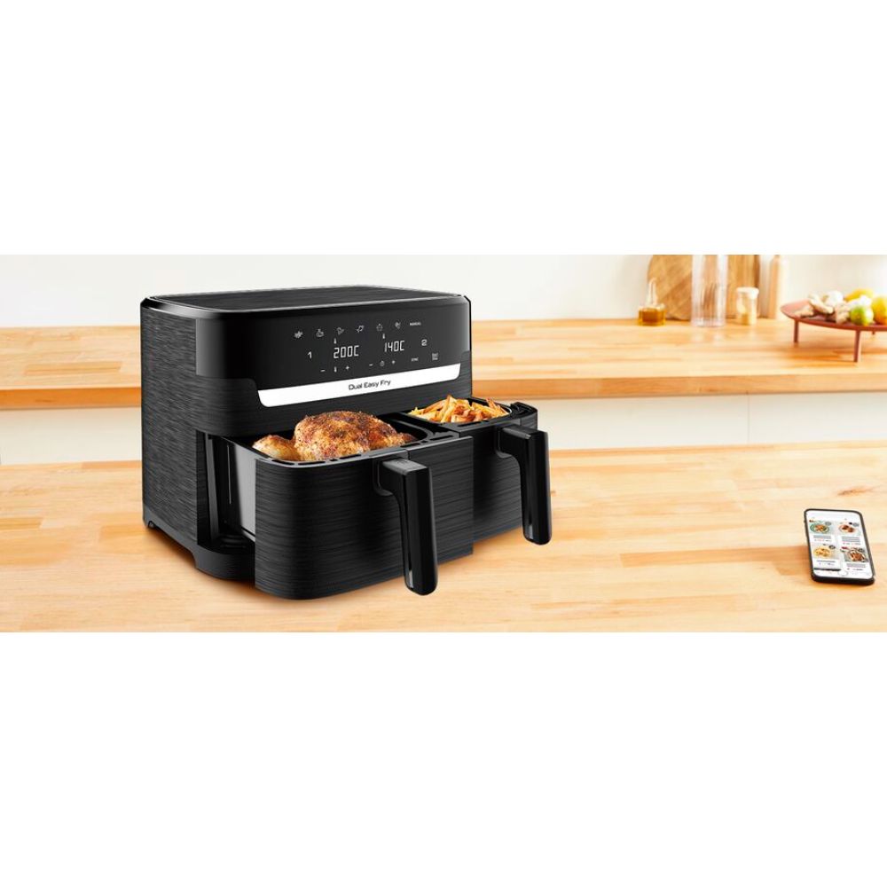 Air Fryer Tefal EY901N10 Dual Essential BLK 1510002578 — Mətbəx texnikası, Bakı (2)
