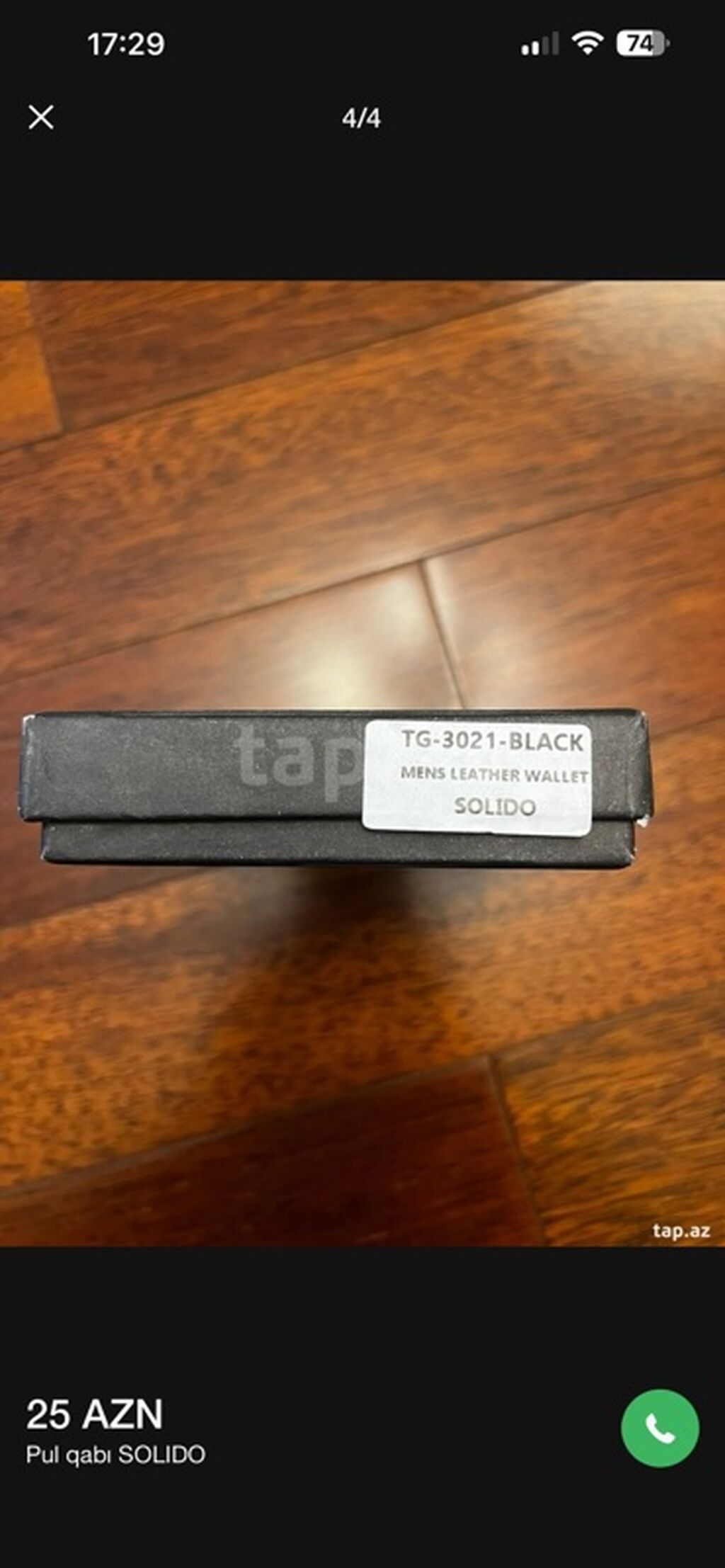 Solıdo kişilər üçün dəri pulqabı – model TG-3021 Black - Rəng: qara — Aksesuarlar, Bakı (4)