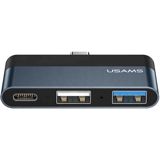 Hub Usams US-SJ490 / SJ490HUB01 Dark Grey — Кабели, адаптеры и переходники