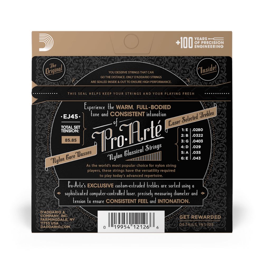 D-Addario Pro-Arte Nylon EJ45 Normal Tension — Musiqiə alətləri, Bakı (3)