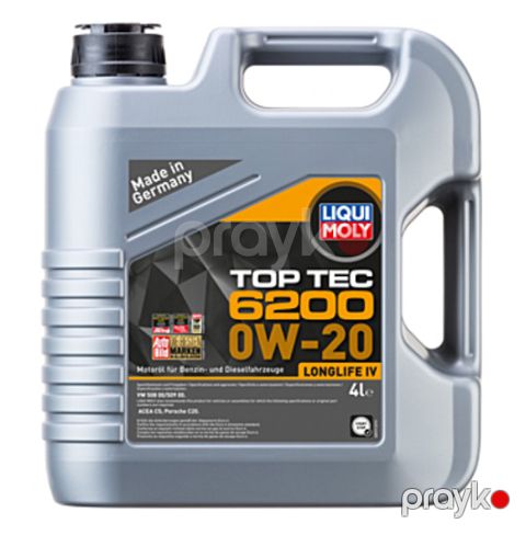 Avtomobil mühərrik yağı Liqui Moly Top Tec 6200 0W-20 4L (20788)