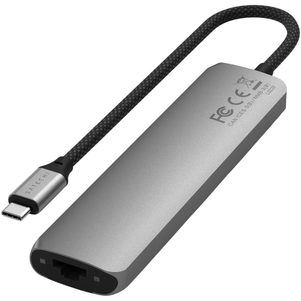 USB Hub Satechi 7in1 USB Type-C ST-P7SM Space Grey — Kompüterlər və noutbuklar, Bakı (3)