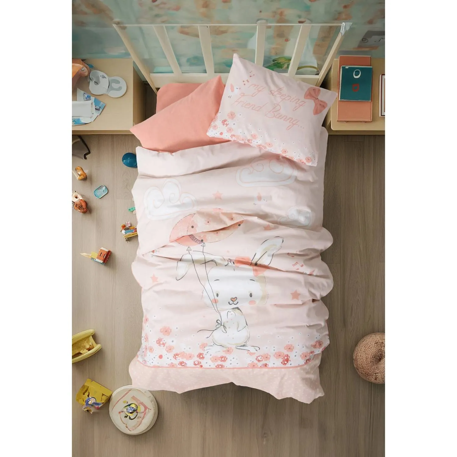 Uşaq yataq dəsti Cotton Box Rapeti Somon (8680108079027) — Постельное белье