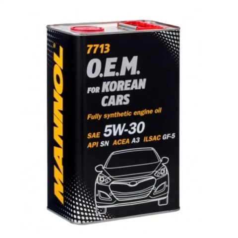 Mühərrik yağı Mannol 7713 O.E.M. For Korean Cars SAE 5W-30 1L Metal — Bakı