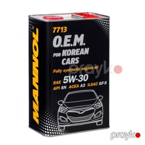Mühərrik yağı Mannol 7713 O.E.M. For Korean Cars SAE 5W-30 1L Metal — Bakı