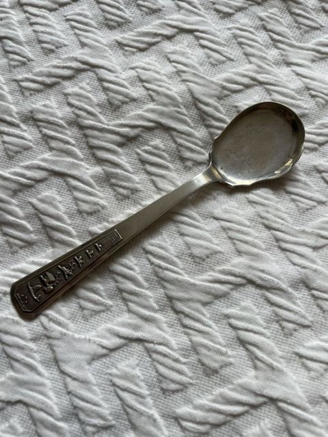 Gümüşton miniatür qaşıq - Material: metal ərinti, parlaq cilalanmış — Bakı