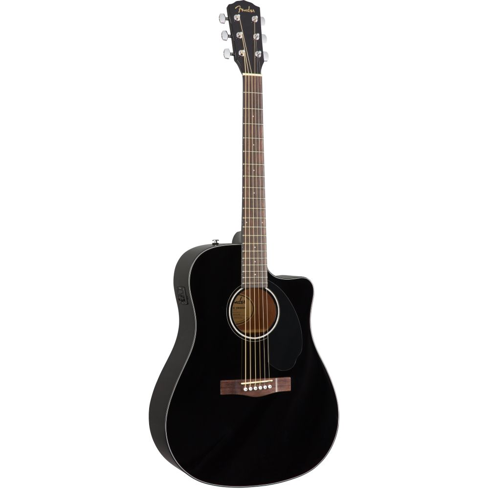 Elektrikli akustik gitara Fender CD-60SCE BK WN — Gitarlar və digər simli alətlər, Bakı (2)