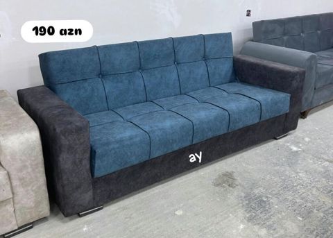 Mavi-qara rəng kombinasiyalı 3 nəfərlik divan. Xüsusiyyətlər — Bakı