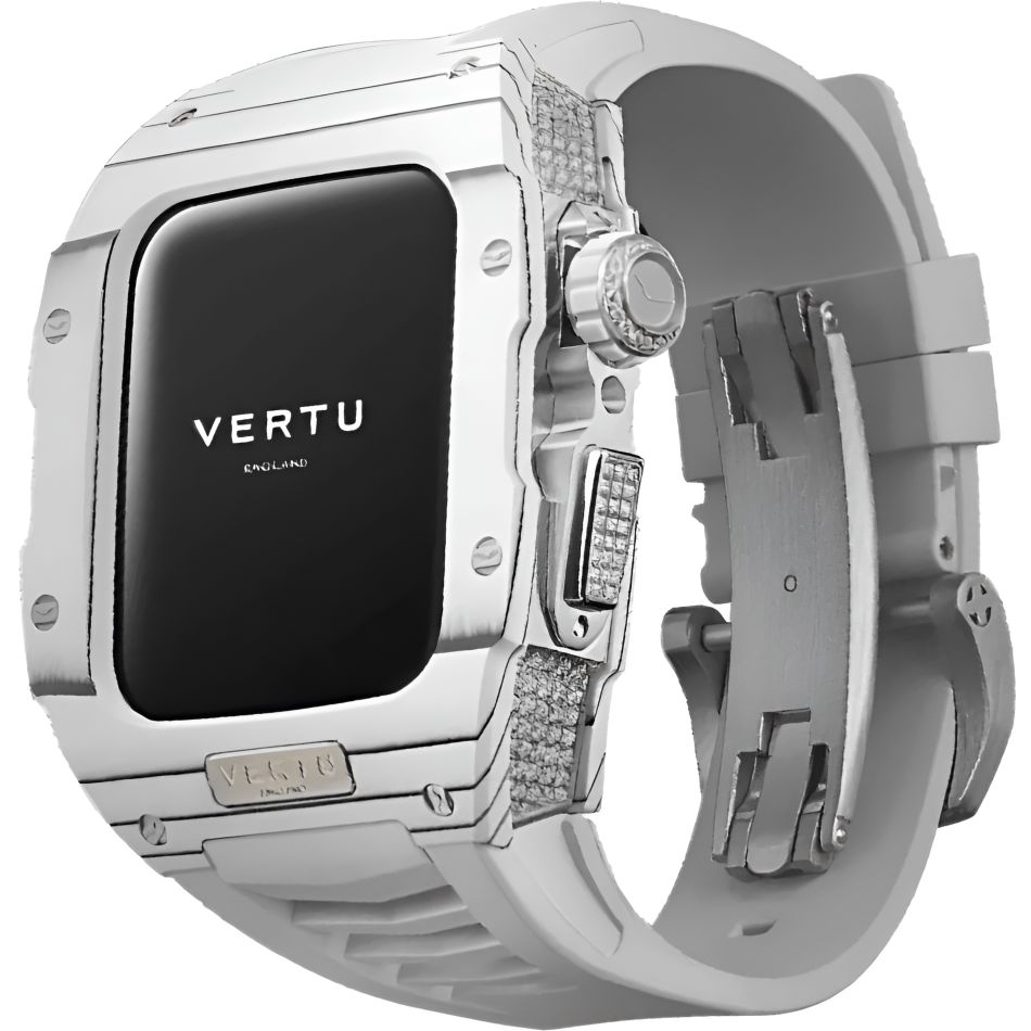 Smart saat Vertu Watch H1 SW-WD-004-01-HW Stainless Steel WG White Rubber — Uşaq smart saatları, Bakı