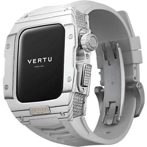 Smart saat Vertu Watch H1 SW-WD-004-01-HW Stainless Steel WG White Rubber — Bakı