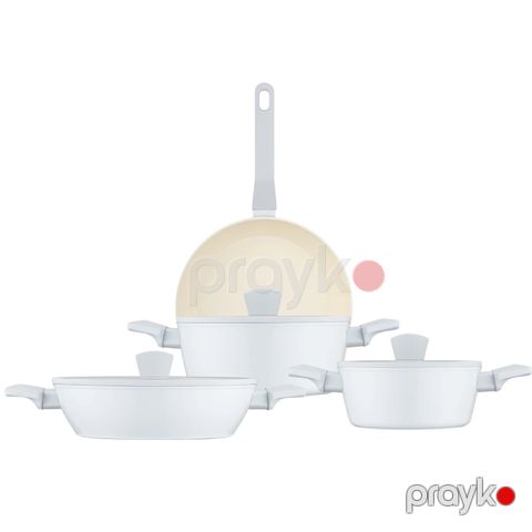 Qazan dəsti Jumbo Swiss Crystal Açıq boz 7 parça 8682972143125 — Bakı