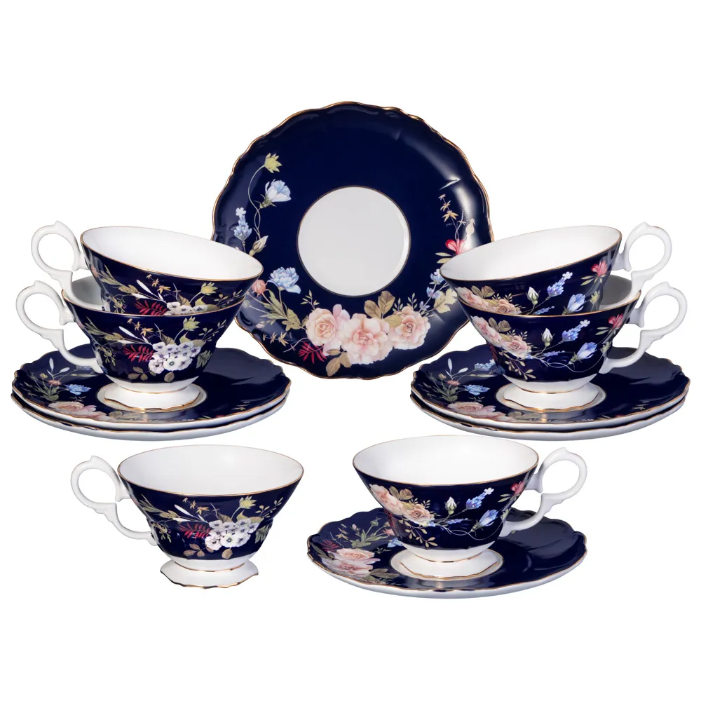 Çay dəsti Lefard Kobalt farfor, 6 nəfərlik 12 parça, 280 ml (86-2489-1) — Bakı
