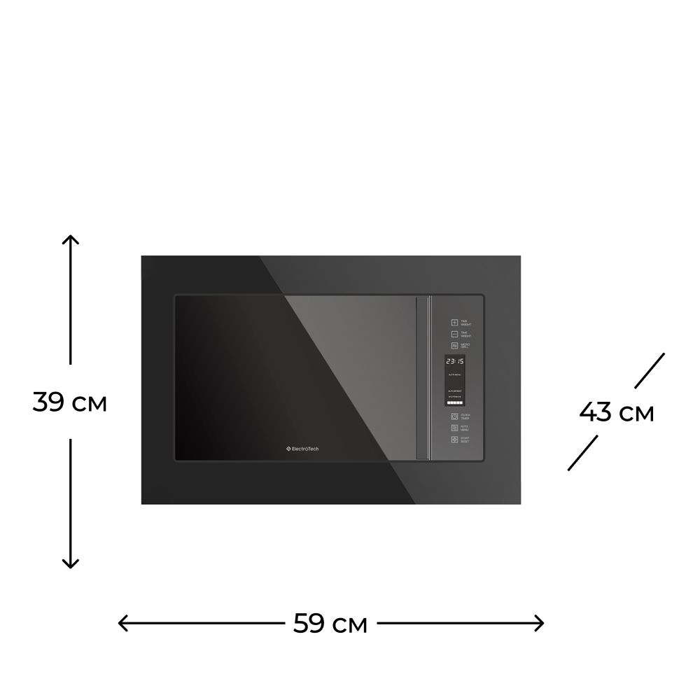 Mikrodalğalı soba Electrotech MW ET555-T3 Black — Mətbəx texnikası, Bakı (2)