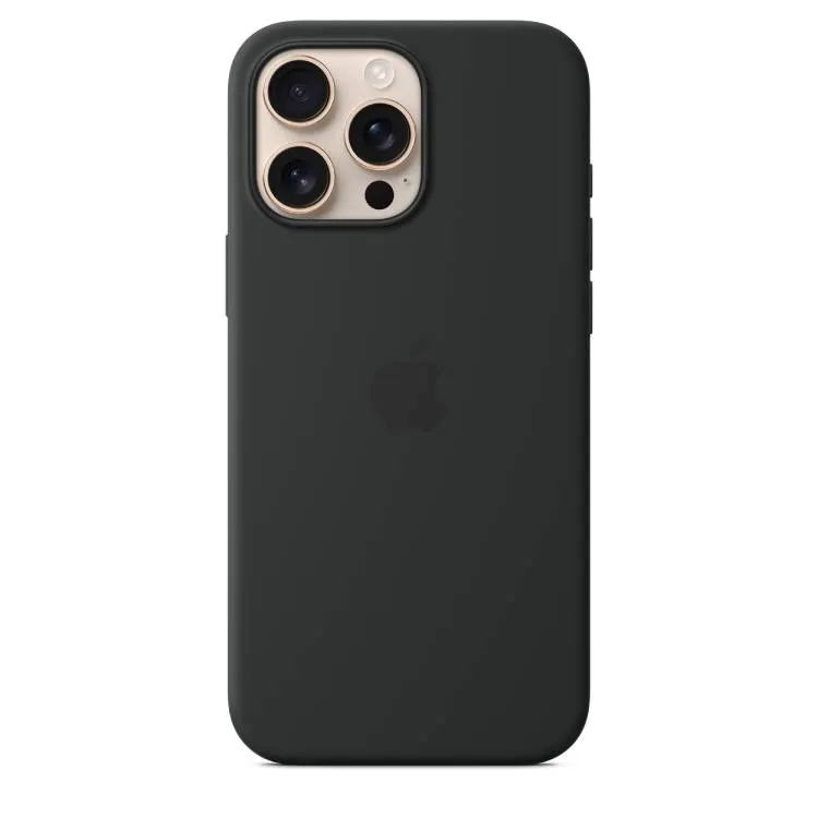 Çexol Apple iPhone 16 Pro Max Silicone Case with MagSafe - Black (MYYT3ZM/A) — Ağıllı ev