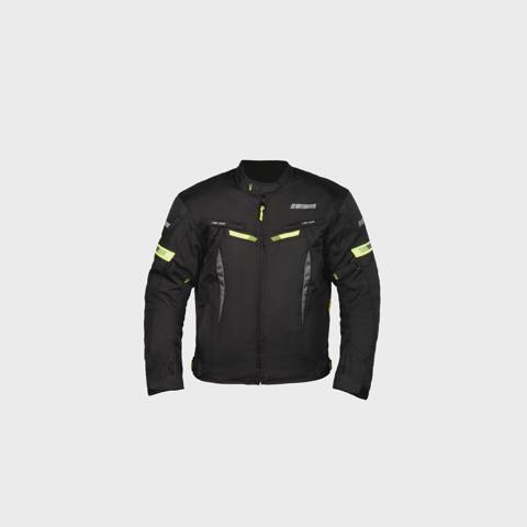 Gödəkçə Motoverse Classic, Textile 600D Polyester Cordura, black/green (XXL) — Мото жабдуулар