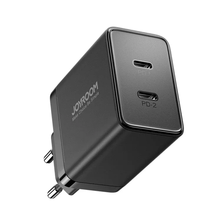 Adapter Joyroom PD 40 W JR‑TCF09, 2×PD, Black — Aksesuarlar, Bakı