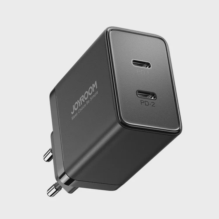Adapter Joyroom PD 40 W JR‑TCF09, 2×PD, Black — Smartfon üçün kabelləri və keçidçilər, Bakı