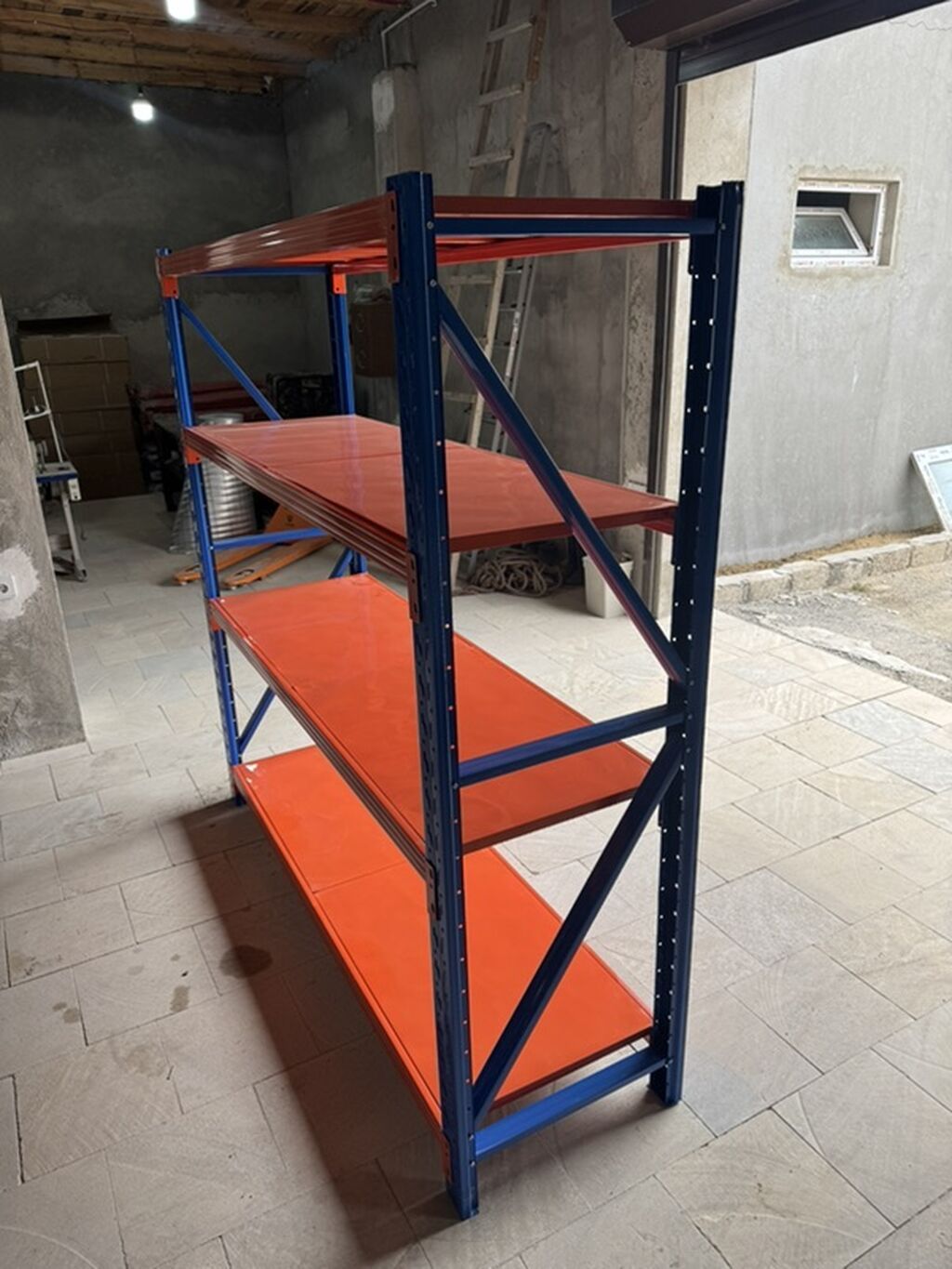 Anbar və mağazalar üçün metal rəf sistemi - Konstruksiya: ağır — Mebel, Digah (3)